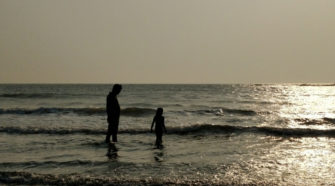 beach sun with family